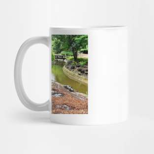 japanese zen garden with turtles maybe ninjas art Mug